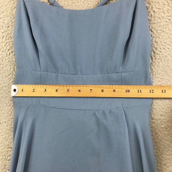 New Lulu's All About Love Slate Blue‎ Maxi Dress for Bridesmaid size L - Picture 7 of 16